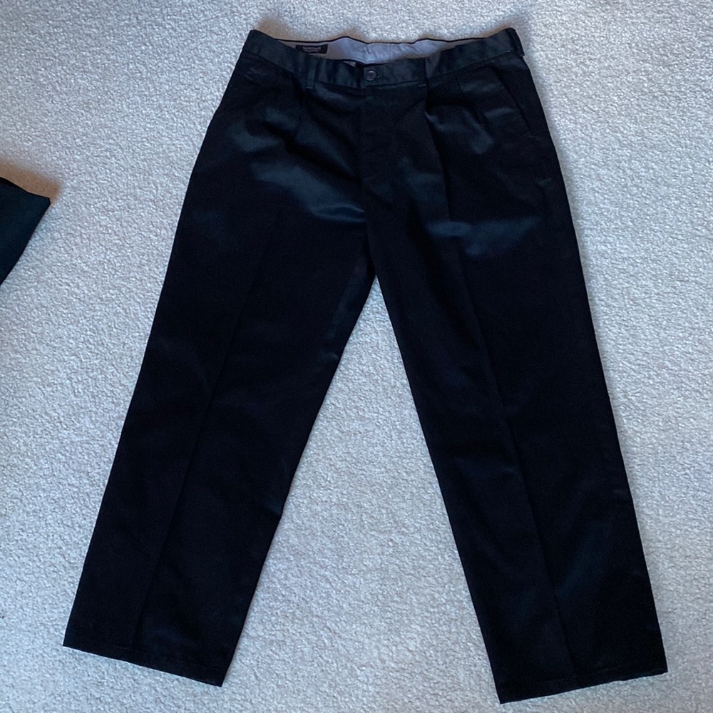 Nordstrom Smartcare black pleated mens pants 36x29